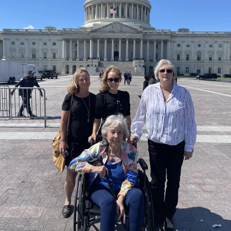 Advocates from downwind communities stand in front of U.S. Captiol