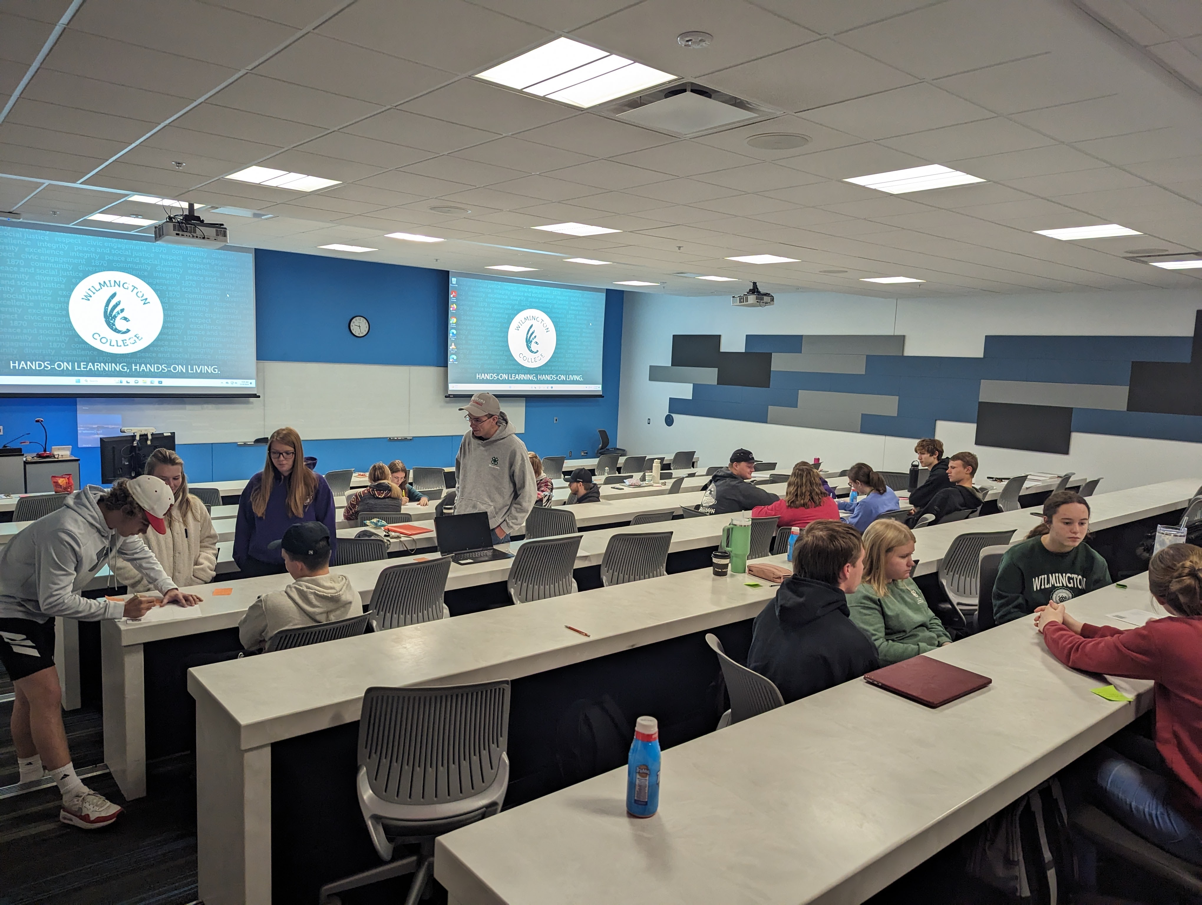 Students at Wilmington College participating in a workshop with FCNL staff. 