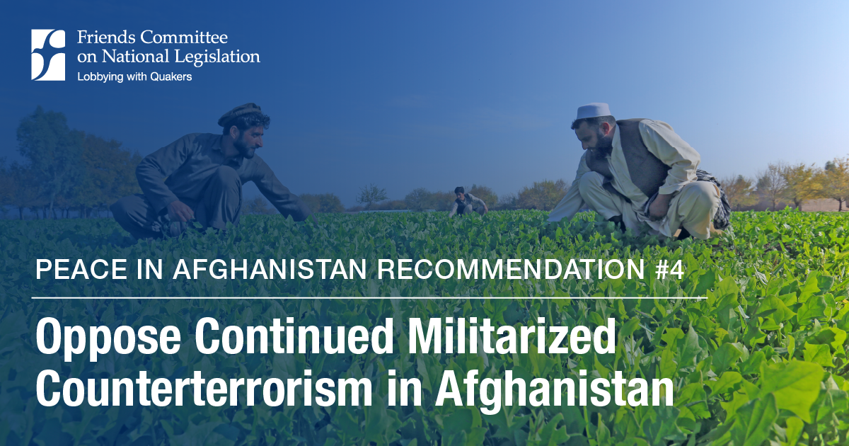 Peace in Afghanistan: Oppose Militarized Counterterrorism