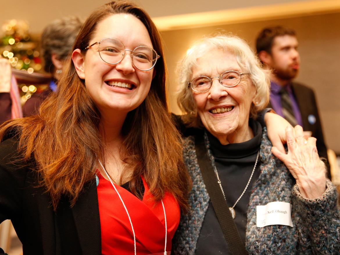 Anna McCormally and Nell Obaugh at Annual Meeting 2018