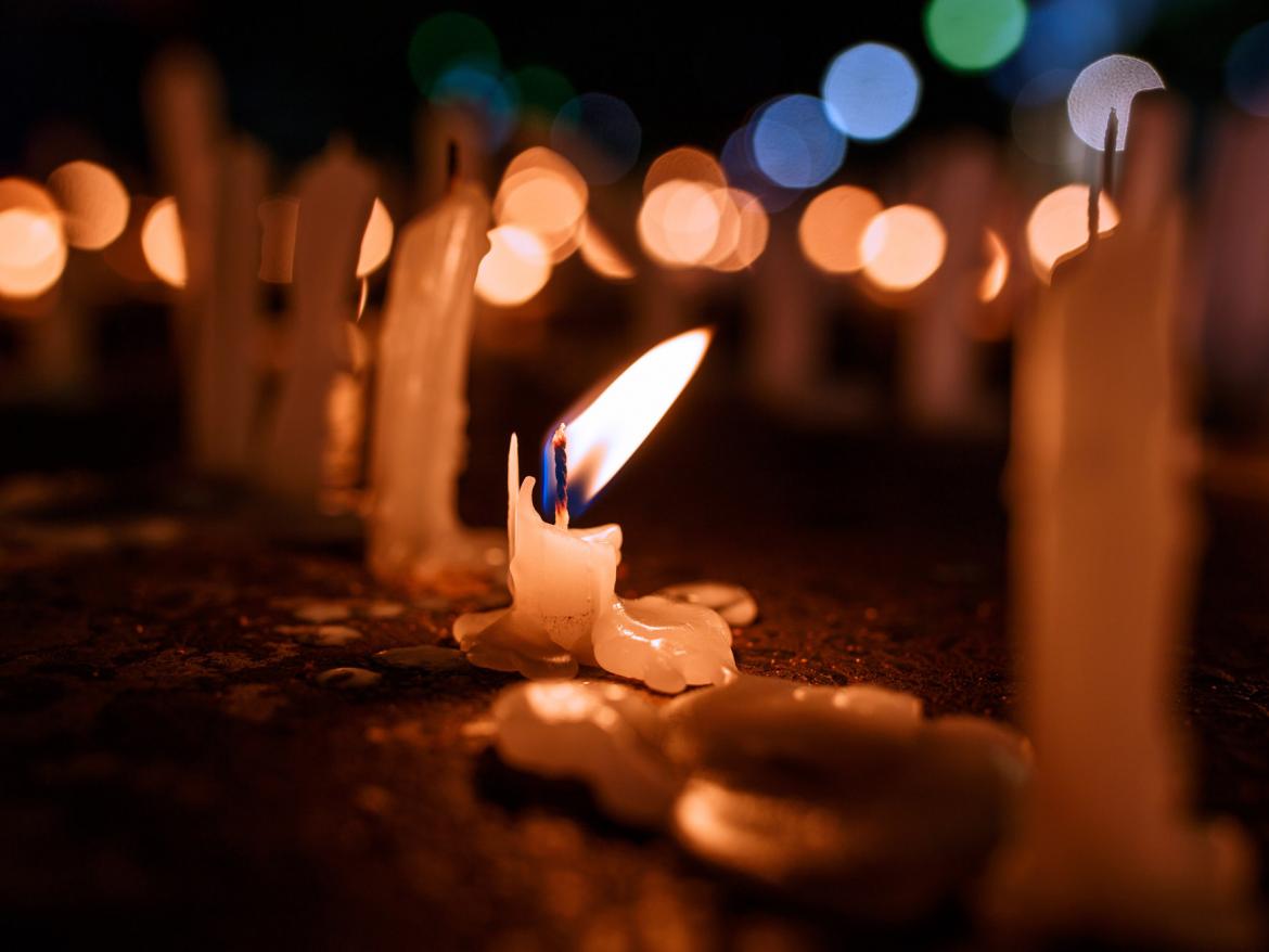 Candle at vigil