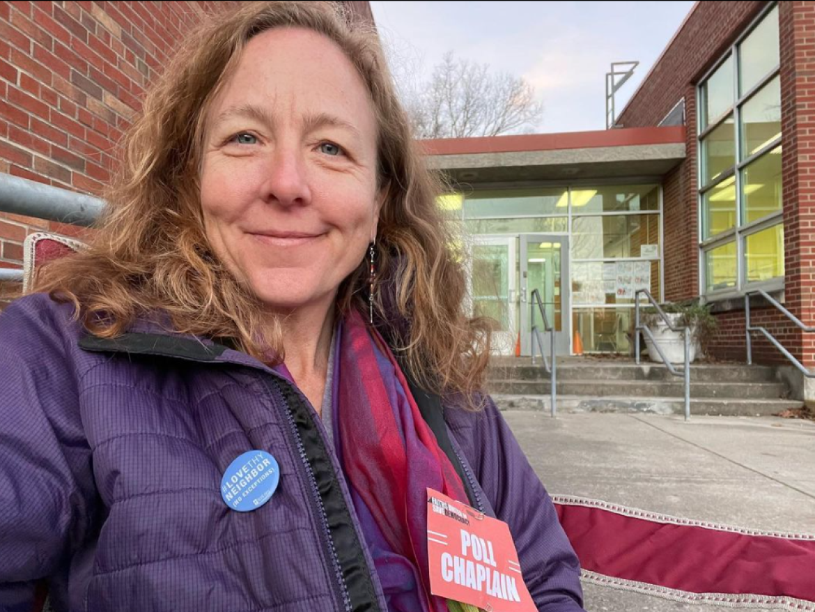 Bridget Moix Serving as Poll Chaplain in Ohio During 2022 Midterms