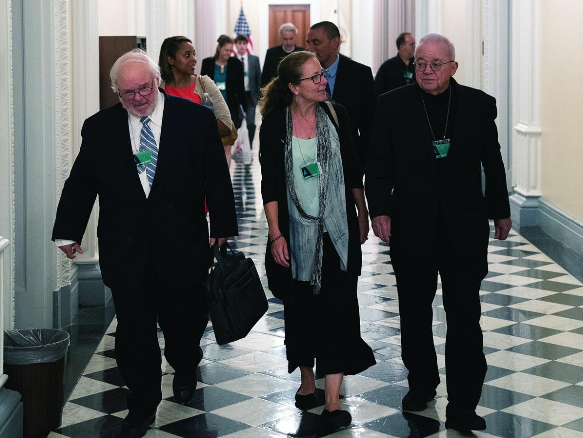 Bridget Moix, FCNL general secretary, and other faith leaders regularly lobby members of Congress and the White House. 