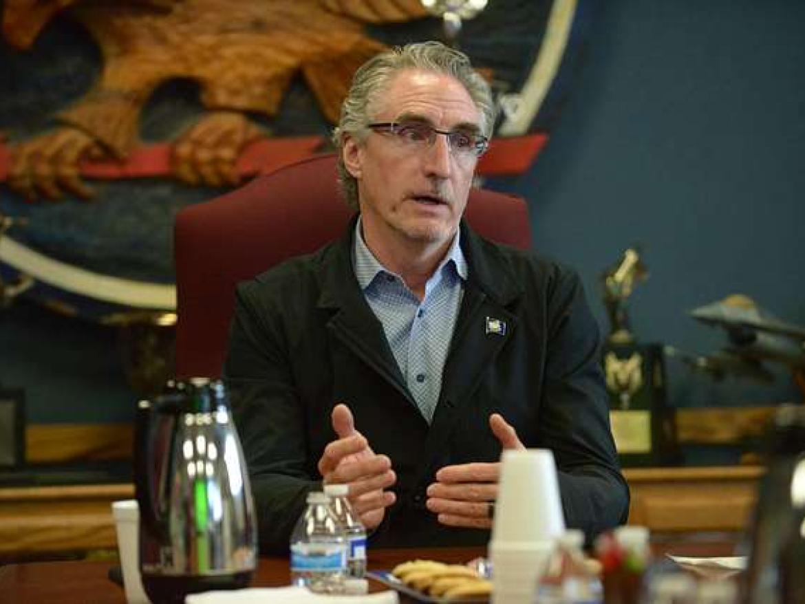 Gov Doug Burgum speaking