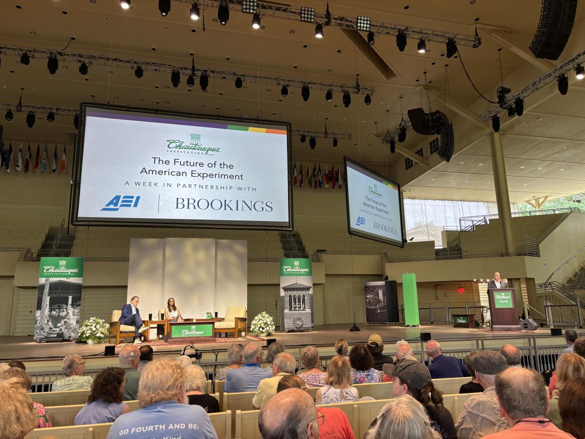 Powerpoint slide reading "Future of the American Experiment"