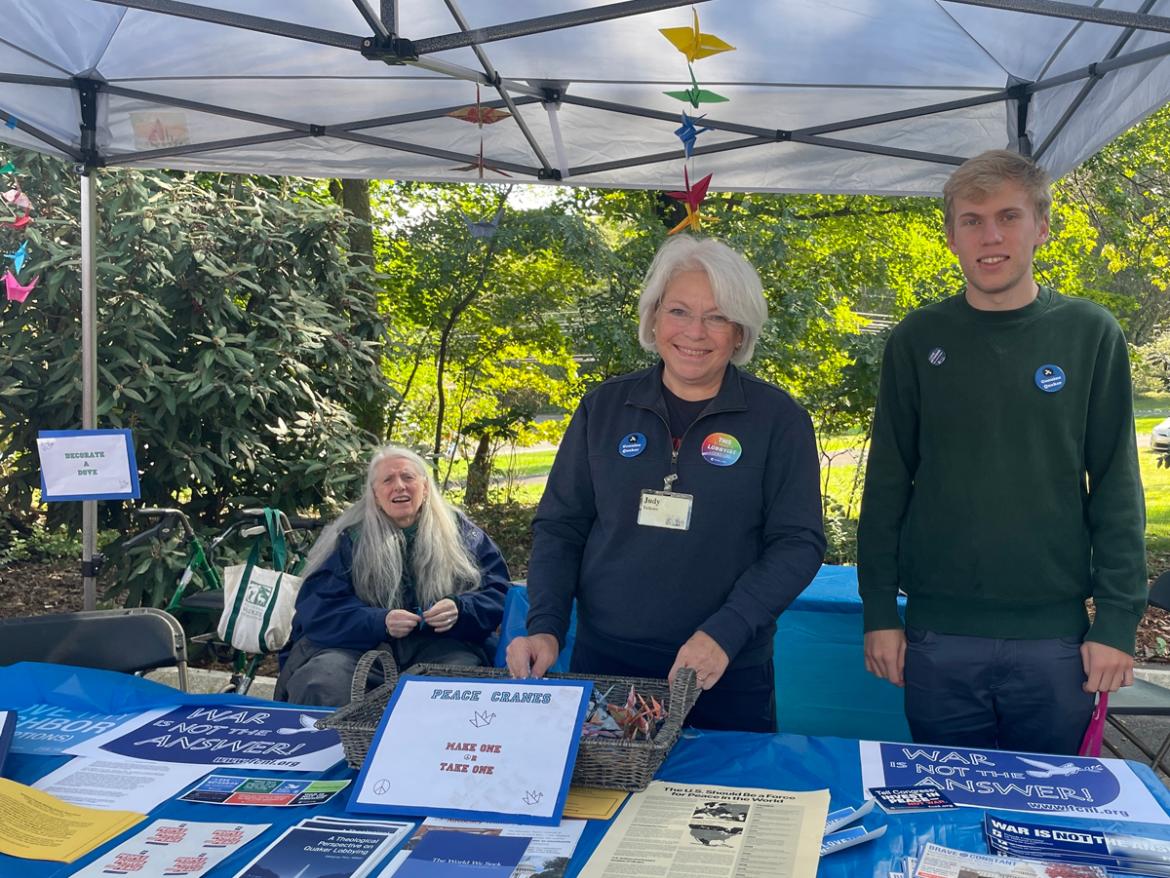 Advocacy Team tabling with information