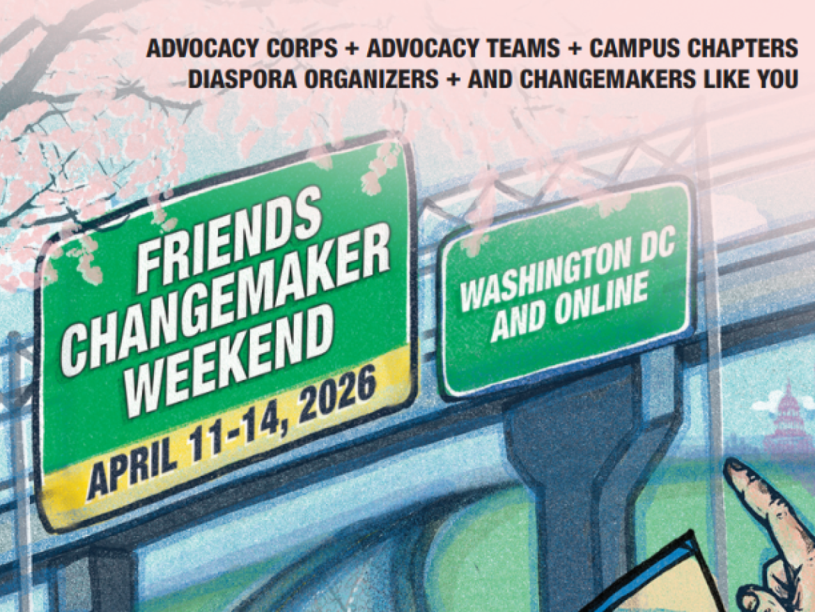 Friends Changemaker Weekend postcard