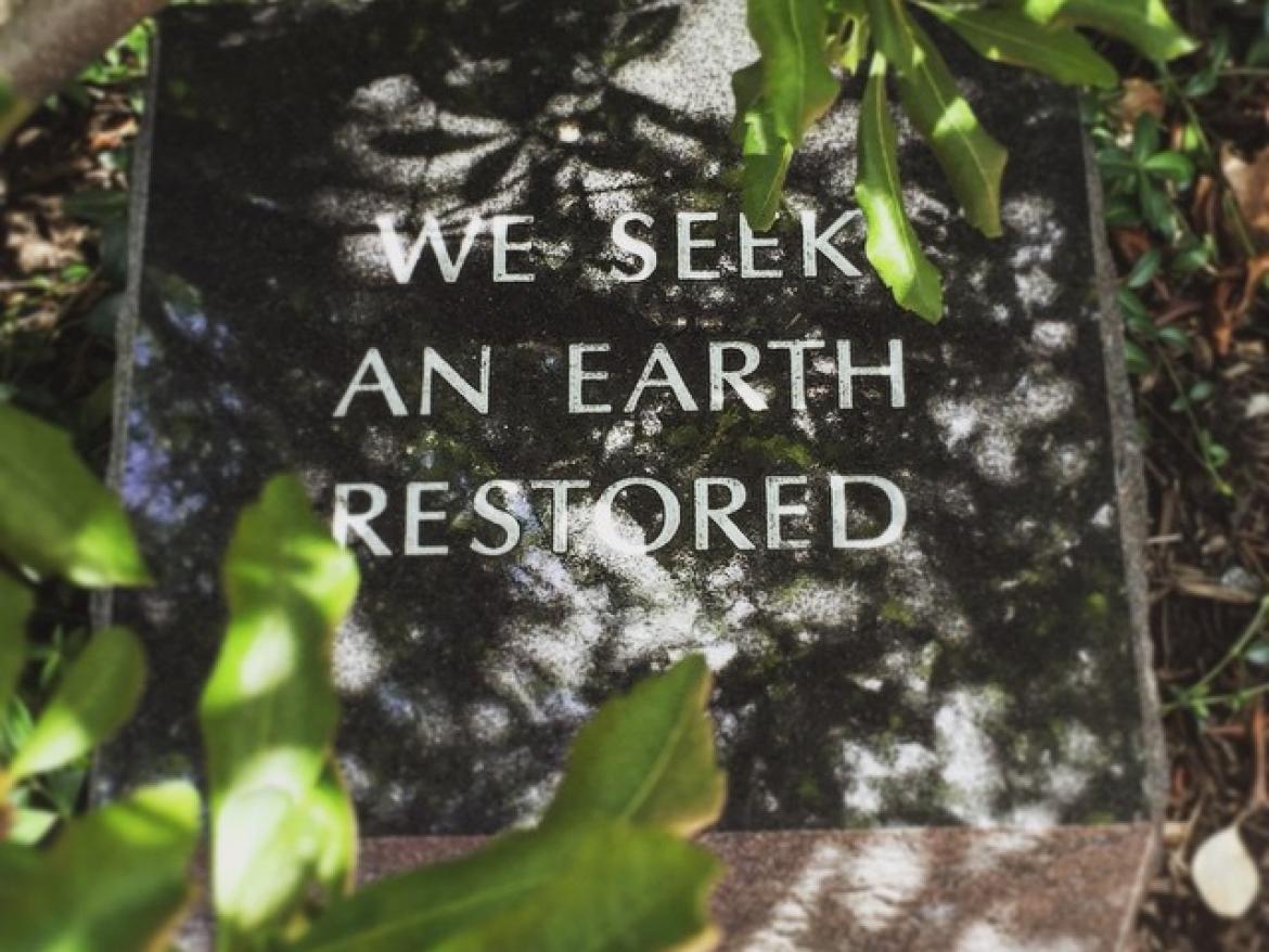 We seek an earth restored