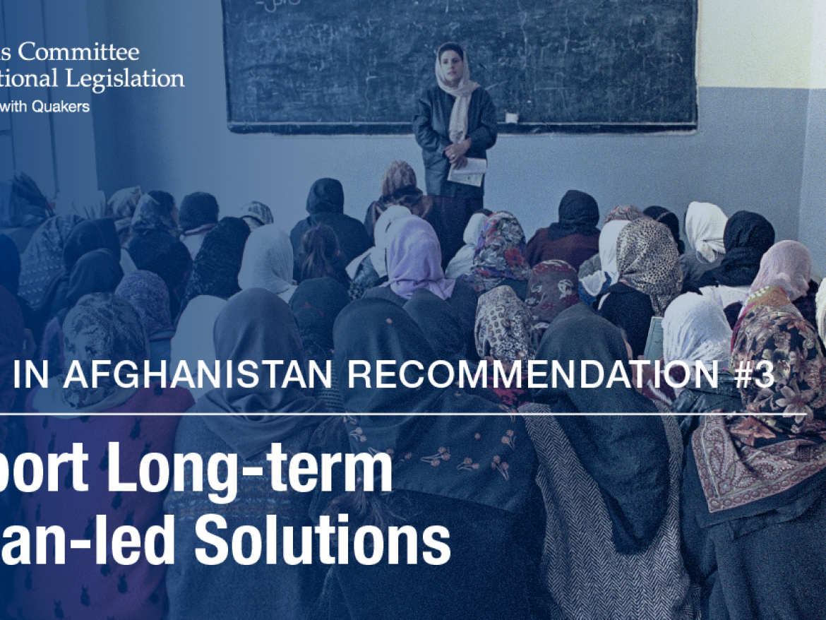 Peace in Afghanistan: Afghan-led Solutions
