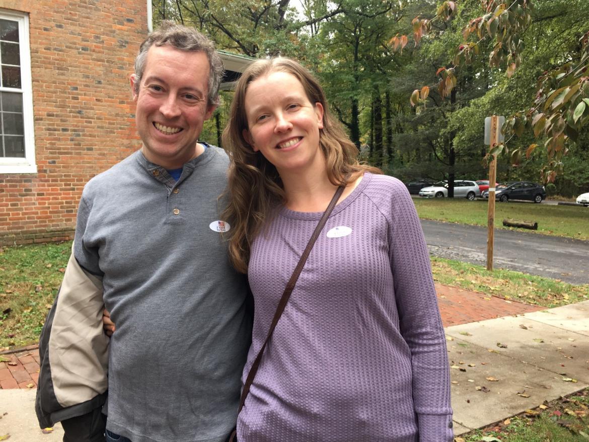 FCNL's Alicia McBride and her husband Sam voted early.