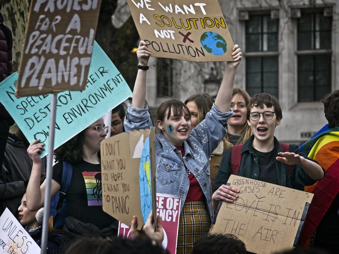 Youth activists at Global Climate Strike.