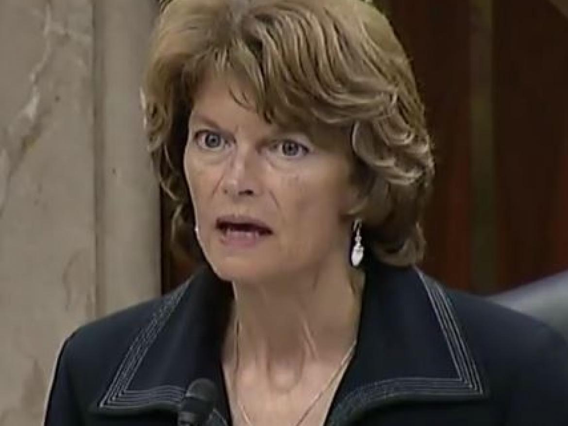 Senator Murkowski looks with disbelief at a witness from the IHS