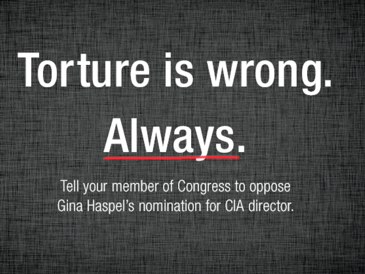 Torture is wrong. Always.