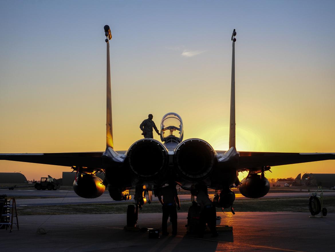F-15 Eagle at Sunset