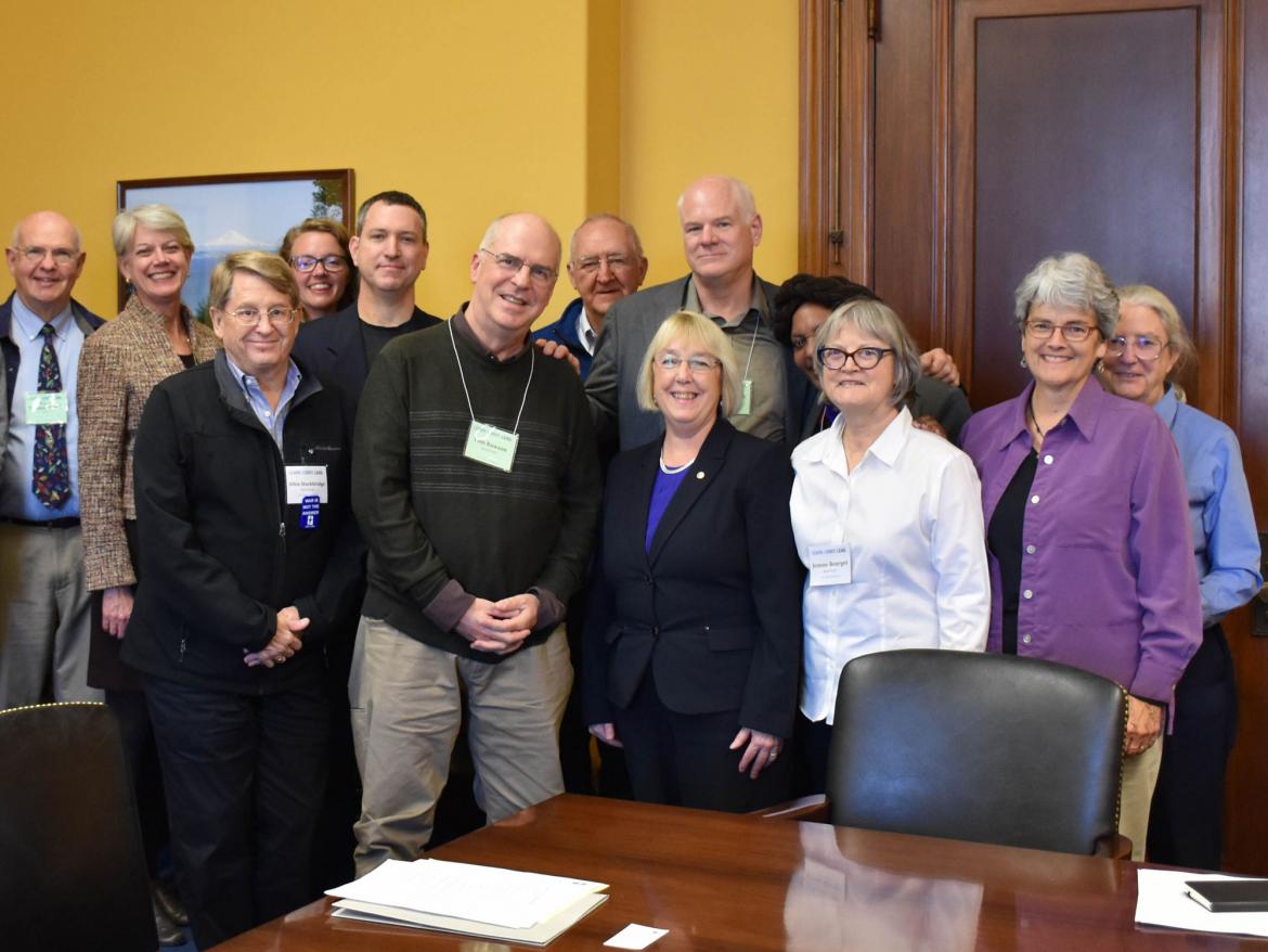 A group of FCNL constituents meets with Washington senator Patty Murray at Annual Meeting in November 2017.