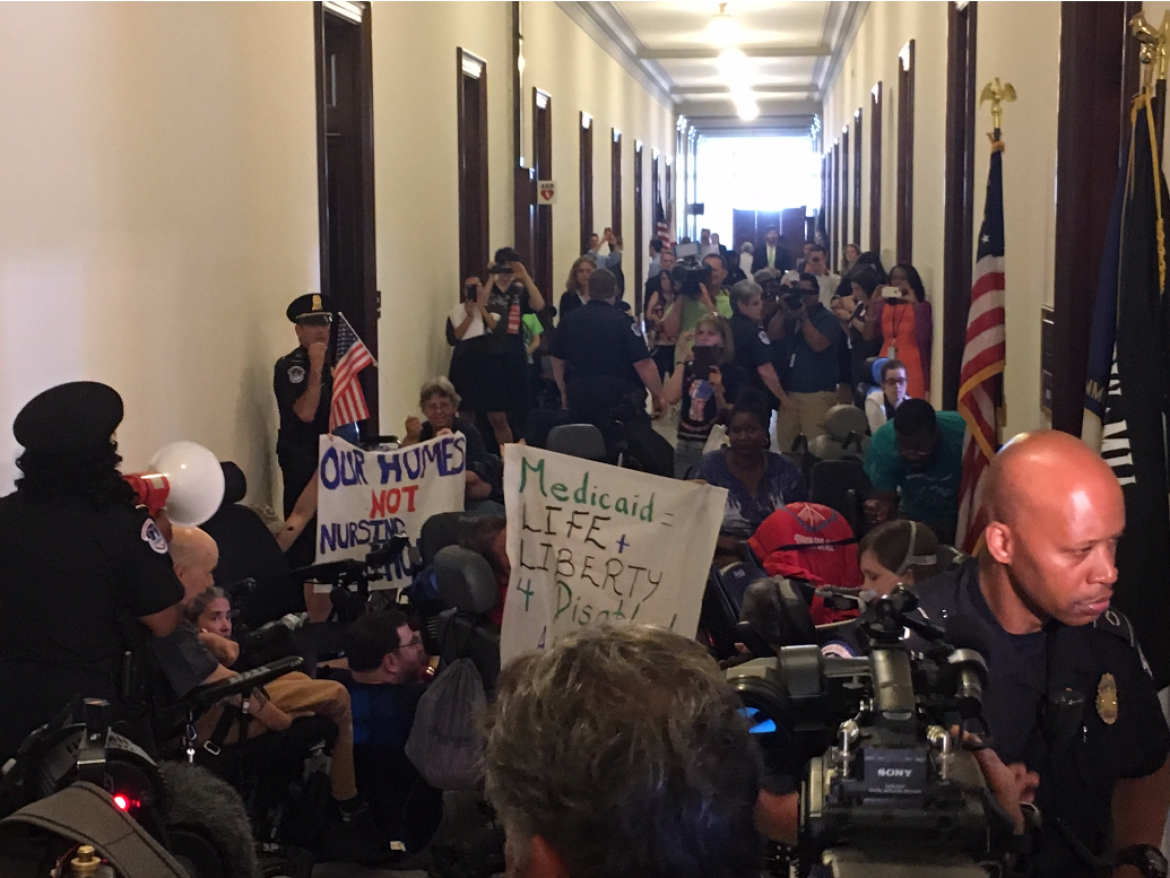 Impromptu sit-in at McConnell's office
