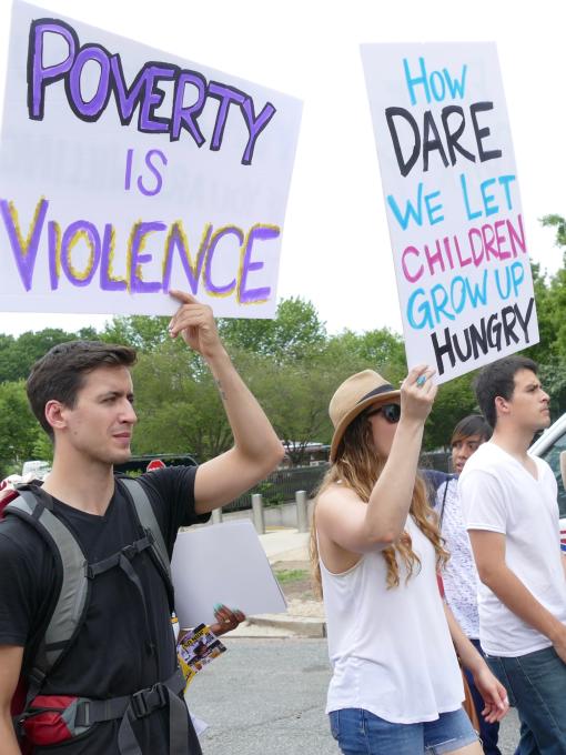 "Poverty is Violence" sign at the Poor Peoples Campaign March