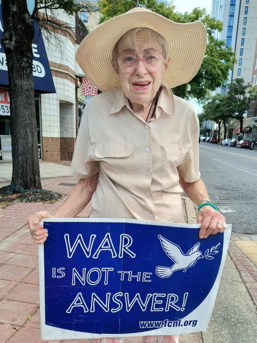 The Birmingham vigil gathers at a popular downtown intersection at Five Points South, which has now become a general “rallying point” for protesting in the city.