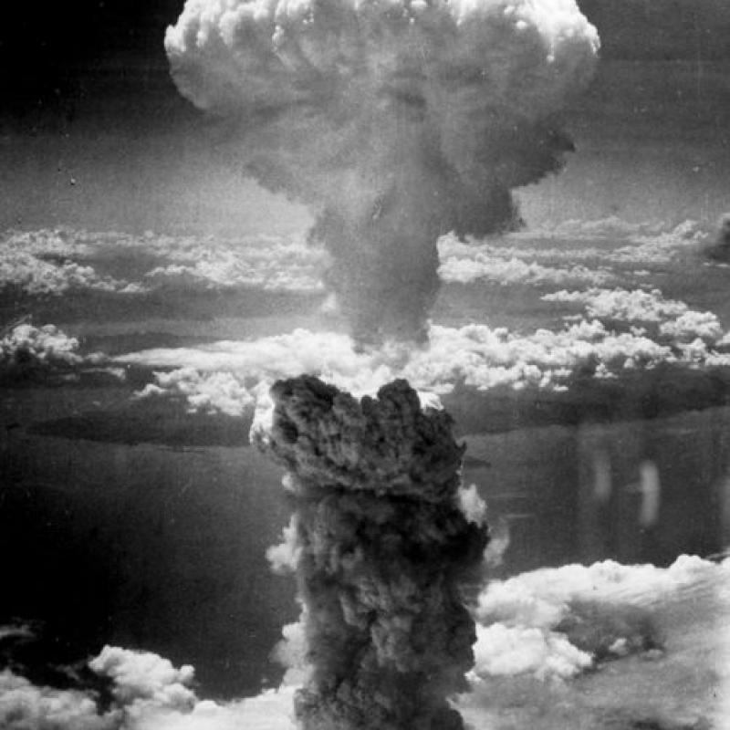 Nuclear blast at Nagasaki.
