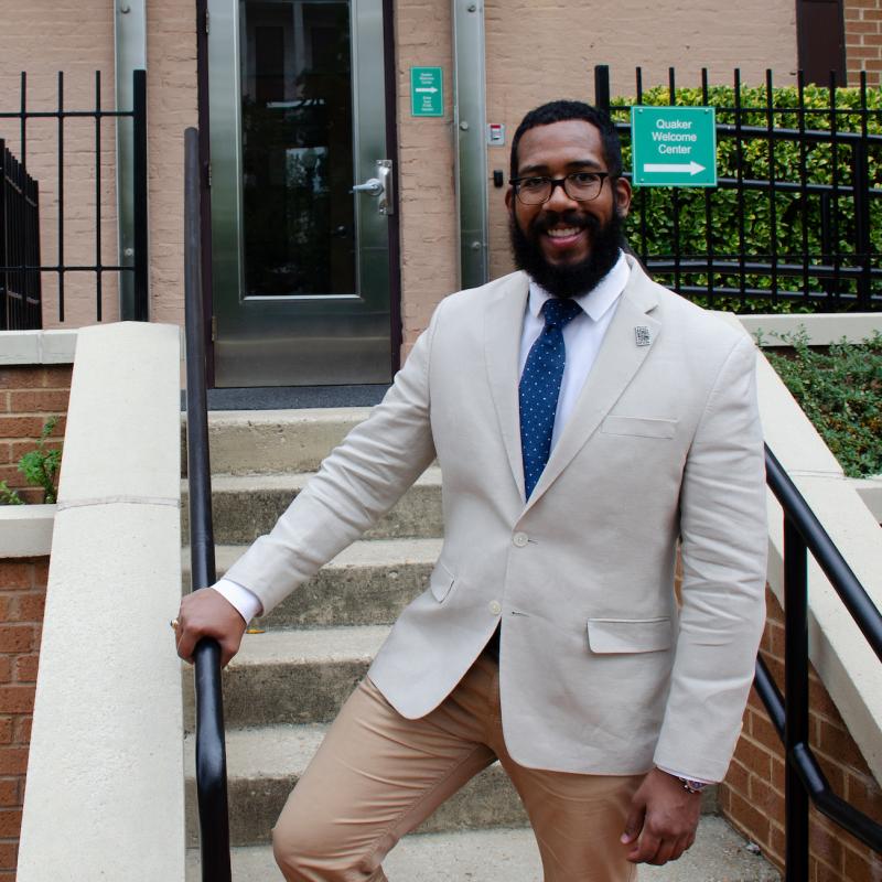 José Woss in front of FCNL building