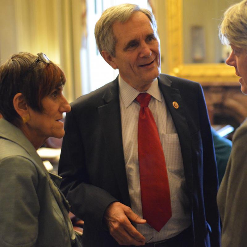 Diane Randall meets with Reps. DeLauro and Doggett