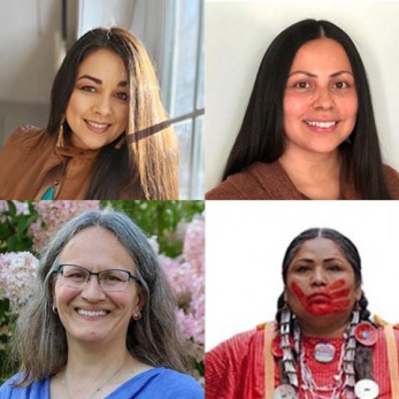 Speakers at Vine Deloria Jr. Theological Symposium: Pamela Smith, Dr. Kelly Sherman-Conroy, Portia Skenadore Wheelock, Leanne Guy, Cherrah Giles, Roxanne White, Colleen Bernu