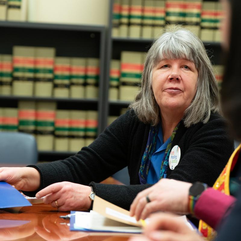 Jan Bronson at a meeting