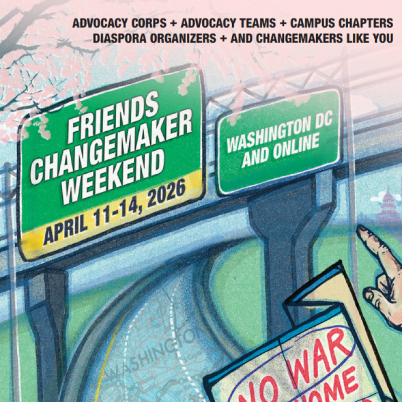 Friends Changemaker Weekend postcard