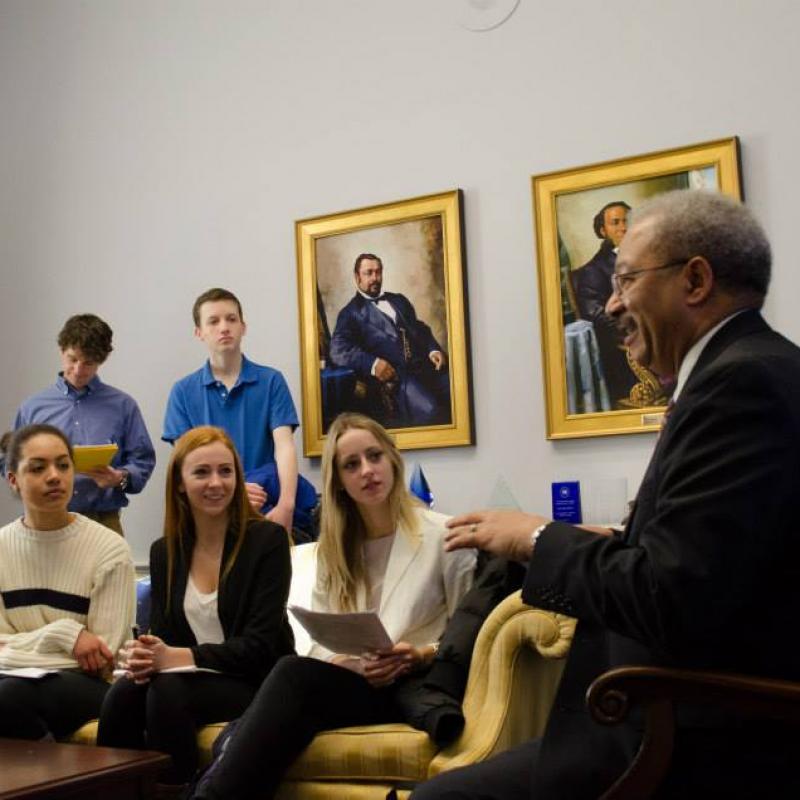 Young people lobbying