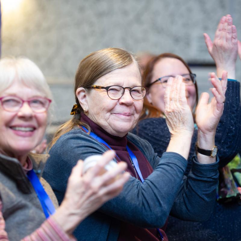 Applauding at Annual Meeting 2019