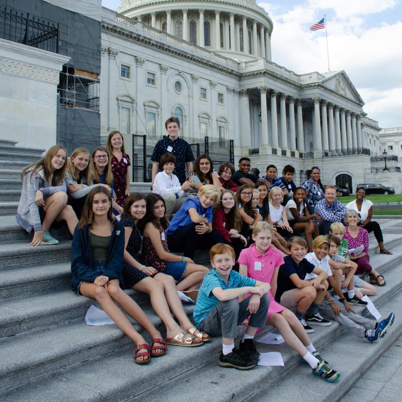 Tandem Friends School students on the Capitol Steps