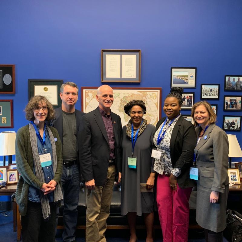 Quakers and friends from Washington state meet with Rep. Adam Smith.