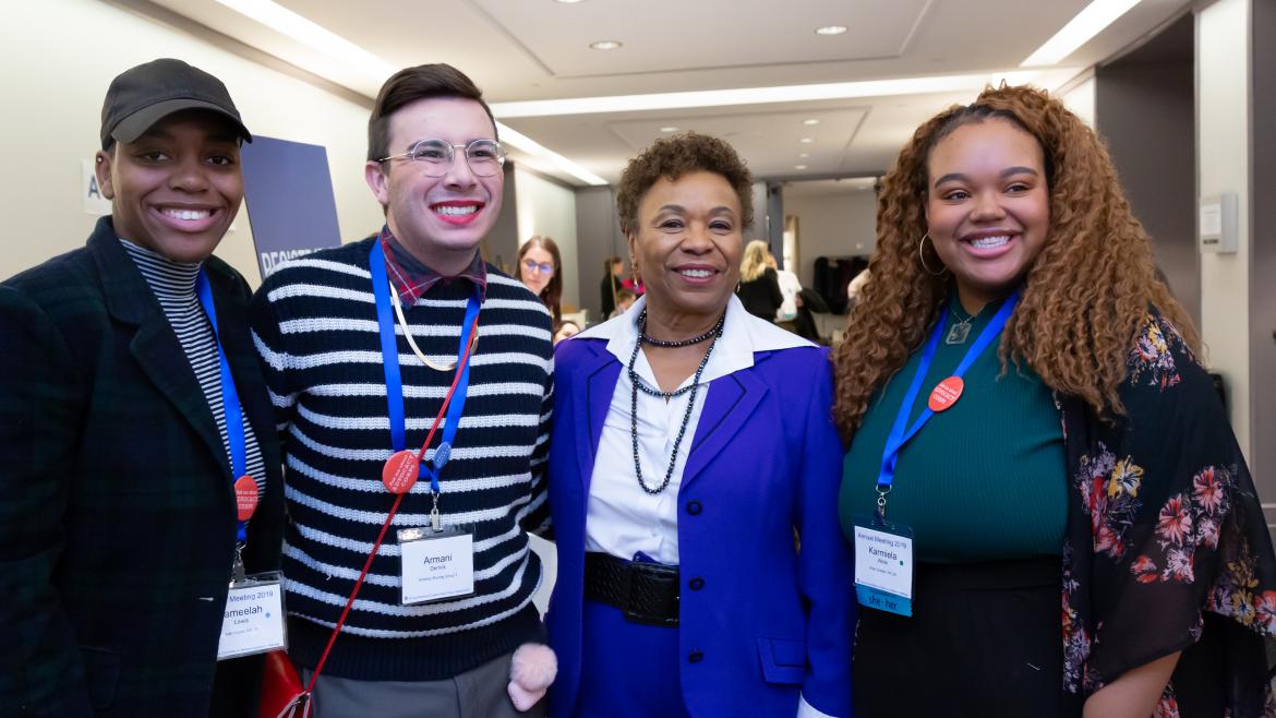Members of FCNL's Advocacy Corps with Rep. Barbara Lee