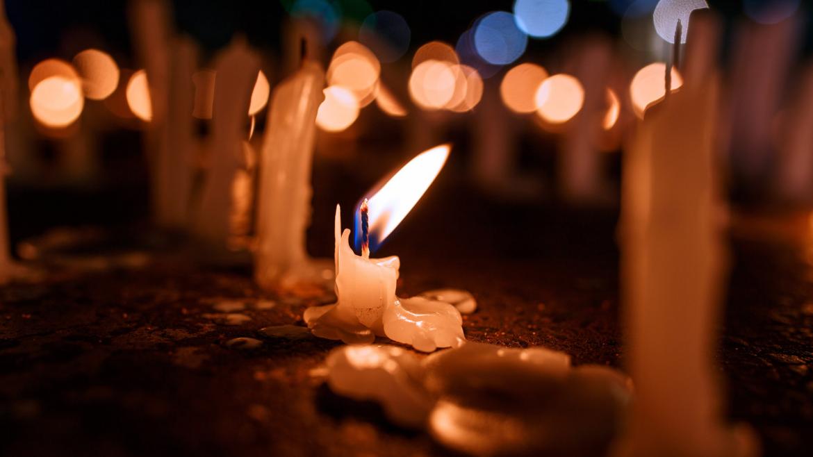 Candle at vigil