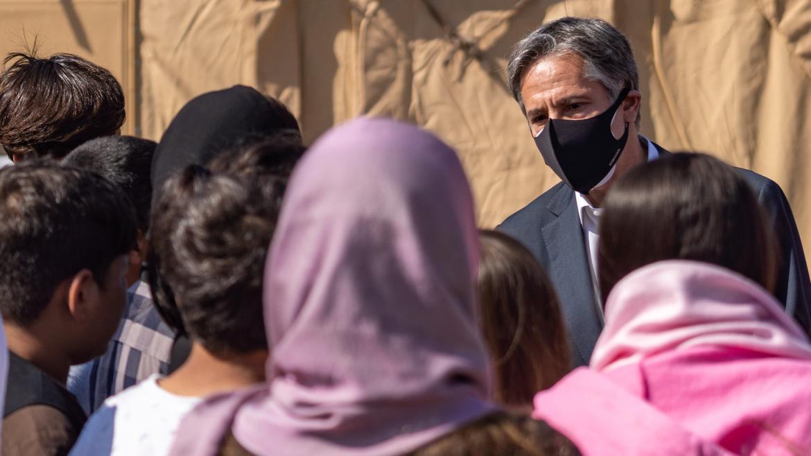 U.S. Secretary of State Antony Blinken Meets With Afghan Evacuees