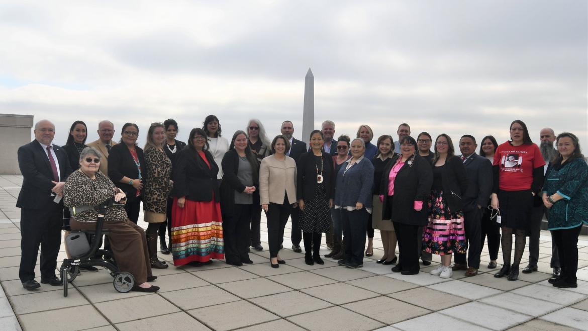 A group photo of the members of the Not Invisible Act Commission in Washington, D.C.